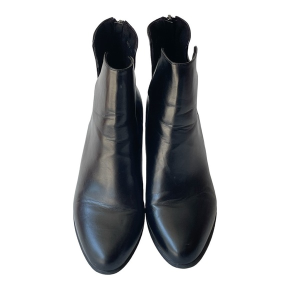 Pierre Dumas Women's Black Leather Boots Cut Out Ankle Bootie Low Heels, Sz 11 - Picture 3 of 6